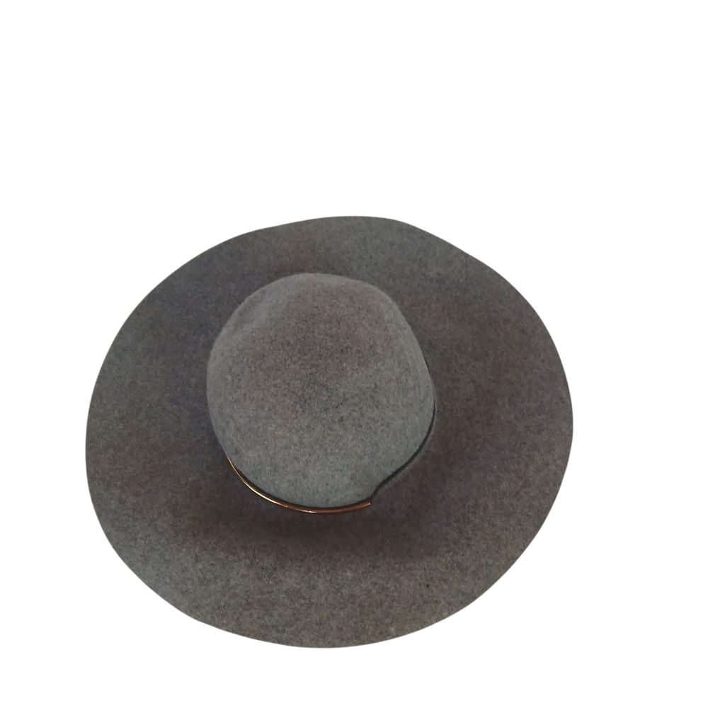 Aerie Gray Wool Wide Brim Floppy Hat OS
